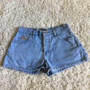 Blue Asphalt Button Fly Blue Jean Shorts 3